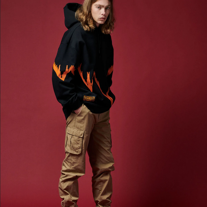 Dolly Noire felpa con cappuccio Bench Milano Outline Oversize Hoodie SW154-SN-01 black
