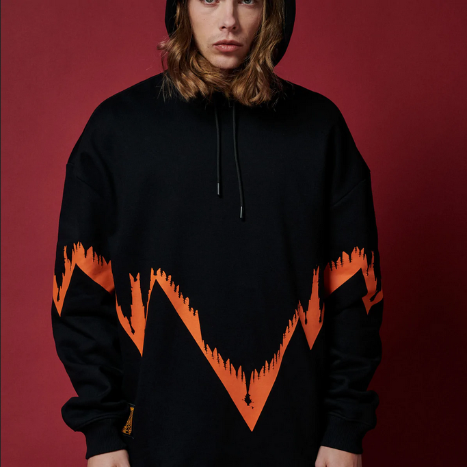 Dolly Noire felpa con cappuccio Bench Milano Outline Oversize Hoodie SW154-SN-01 black