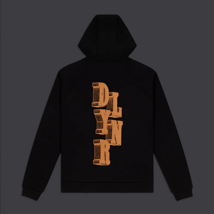 Dolly Noire Felpa da uomo con cappuccio Letter Block Hoodie SW190-SA-01 Black