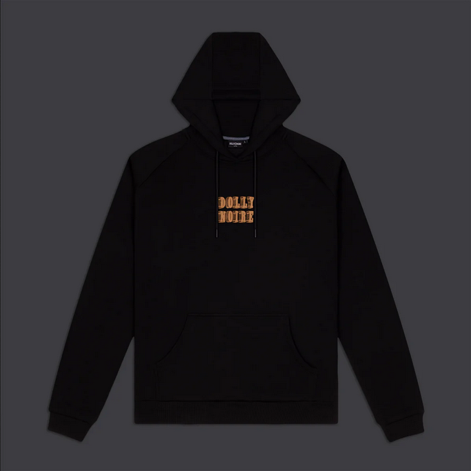 Dolly Noire Felpa da uomo con cappuccio Letter Block Hoodie SW190-SA-01 Black