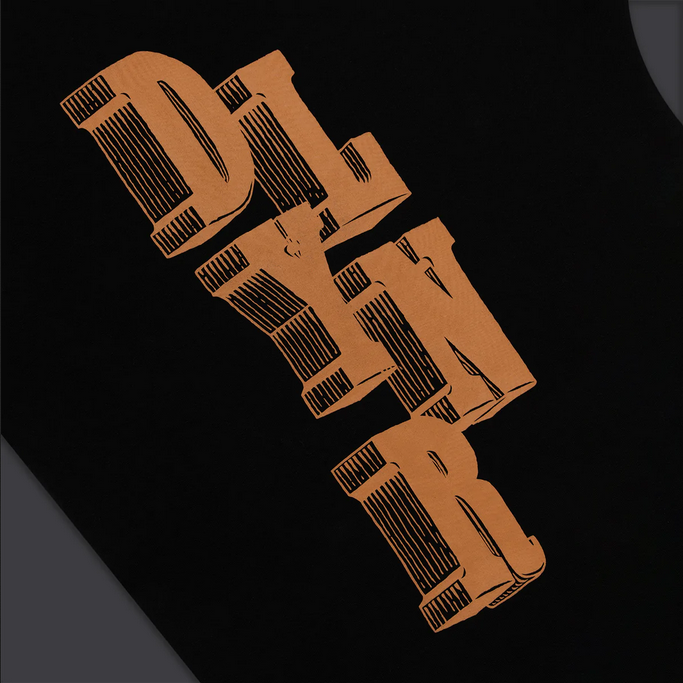 Dolly Noire Felpa da uomo con cappuccio Letter Block Hoodie SW190-SA-01 Black