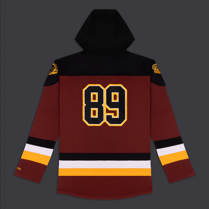 Dolly Noire Felpa da uomo con cappuccio GOAT Classic Hockey Hoodie SW167-SU-01 Bordeaux
