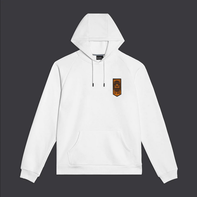 Dolly Noire Felpa da uomo con Cappuccio Pandino Hoodie SW324-SA-02 bianco