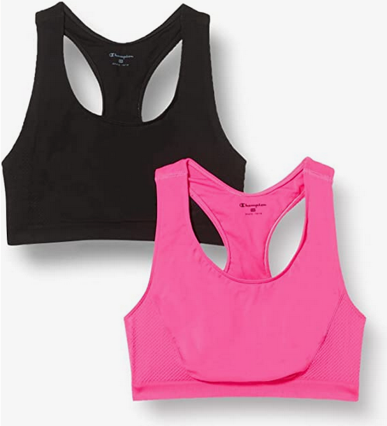 Champion reggiseno sportivo Seamless Sport Bra BI-PACK 113489 PS025 nero-rosa