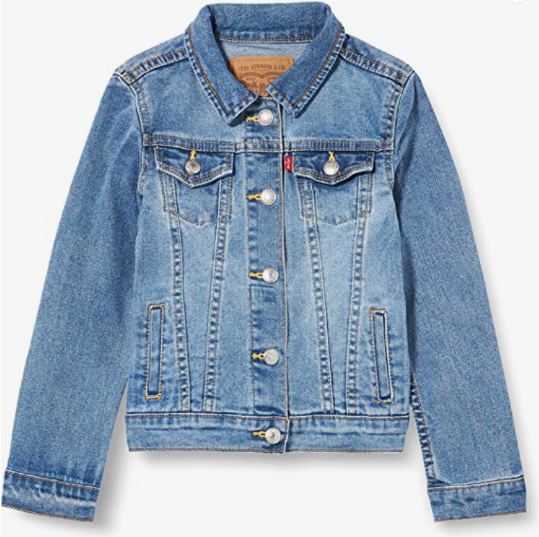 Levi's Kids Giacca in jeans elasticizzato da ragazza Trucker 4E4388-M0K blu chiaro