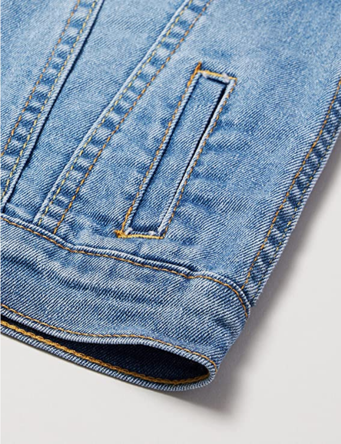 Levi's Kids Giacca in jeans elasticizzato da ragazza Trucker 4E4388-M0K blu chiaro