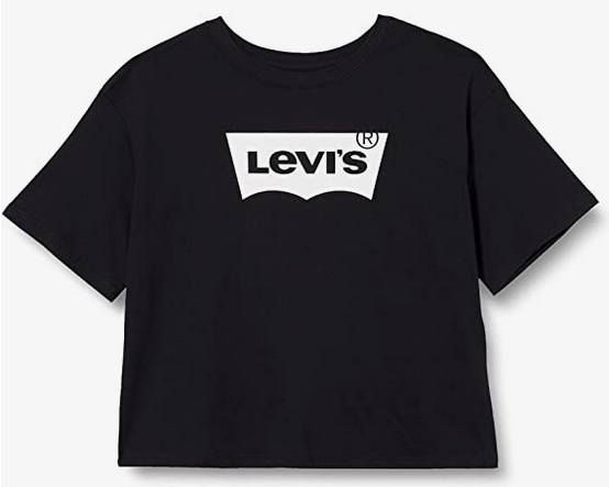 Levi's Kids T-shirt da ragazza LVG Light Bright Cropped Tee 4E0220 023 black