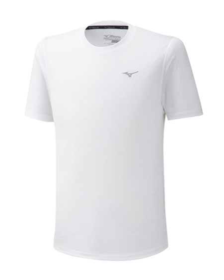 Mizuno maglietta manica corta da uomo in tessuto tecnico per lo sport Impulse J2GA7519 01 bianco