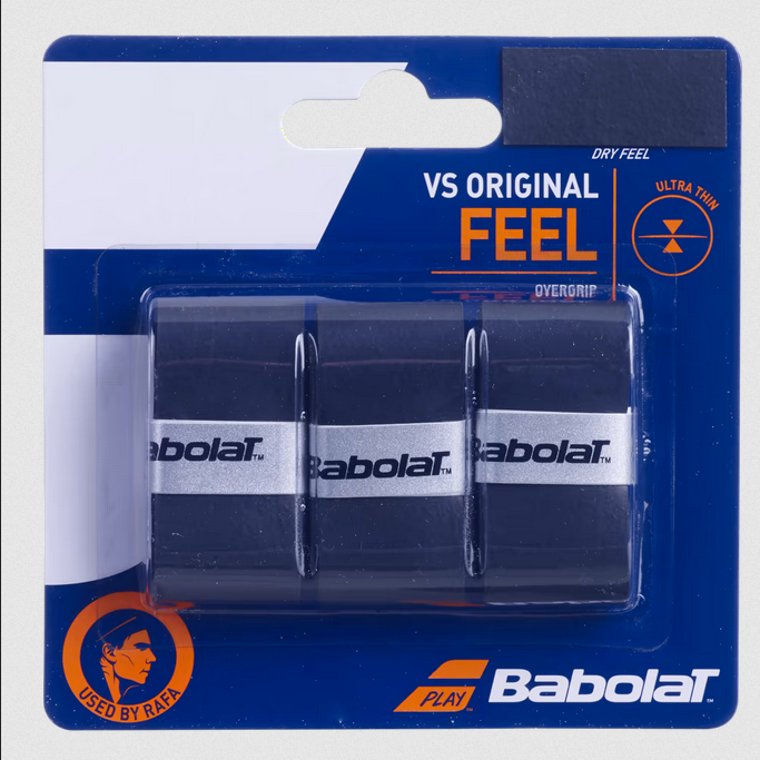 Babolat overgrip per racchette da tennis e padel VS Original X3 653040 105 139384 nero