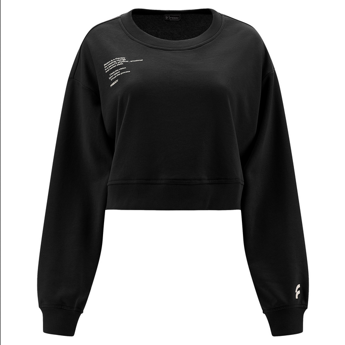 Freddy felpa leggera da donna comfort cropped S3WGZS1 N nero