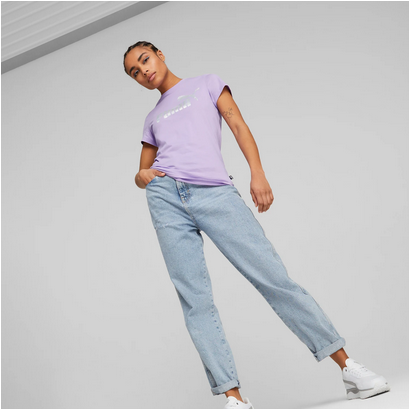 Puma T-shirt da donna manica corta ESS+ Nova Shine 674448-25 vivid violet