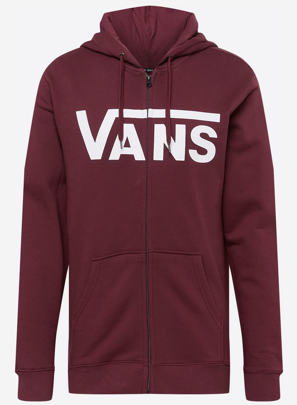 Vans felpa chiusura zip con cappuccio FZH 5913H07 XS burgundy Sportiamo