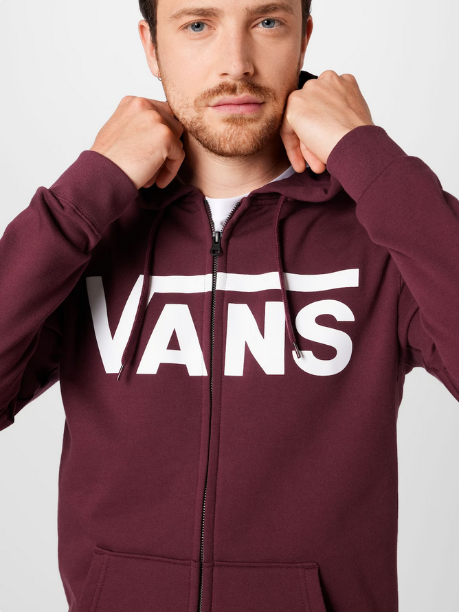 Vans felpa chiusura zip con cappuccio FZH 5913H07 XS burgundy