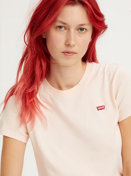 Levi's T-shirt manica corta da donna W Little Logo 39185-0209 rose