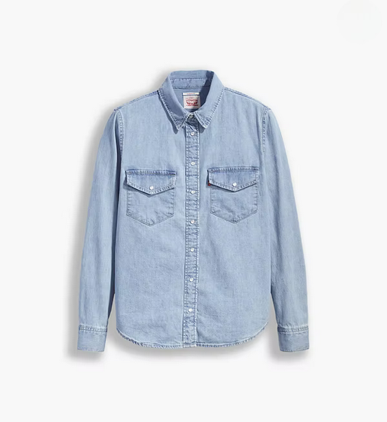 Levi's camicia in jeans da donna Western Essential 16786-0001 cool out-blu