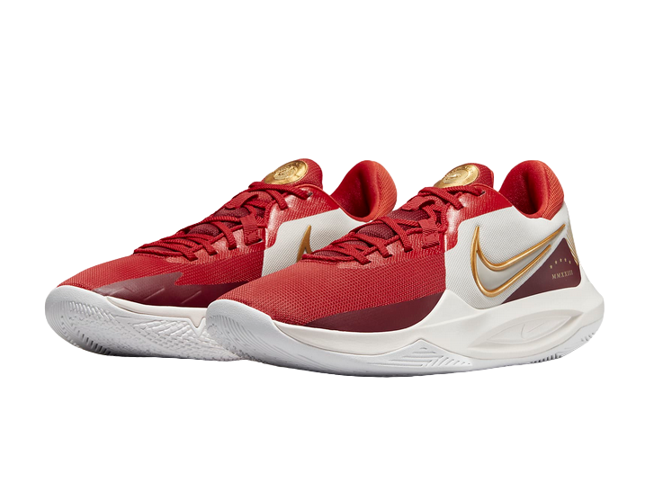 Nike scarpa da pallacanestro Precision 6 DD9535-006 rosso-oro