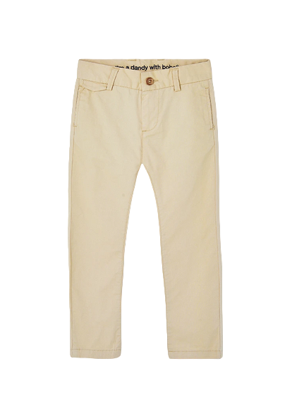 Boboli pantaloni da bambino e ragazzo in saten elastico 736365-7389 cammello