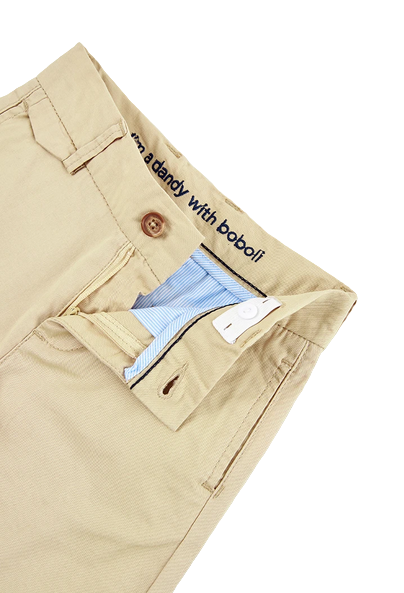 Boboli pantaloni da bambino e ragazzo in saten elastico 736365-7389 cammello