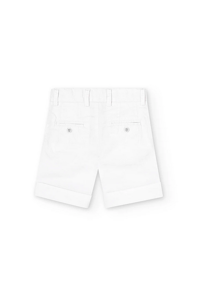 Boboli short da bambina e ragazza in satin elastico 736220-1100 bianco