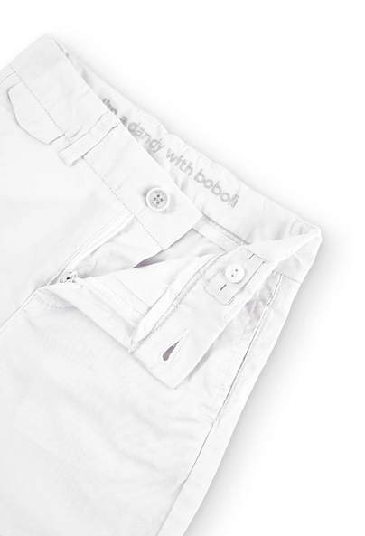 Boboli short da bambina e ragazza in satin elastico 736220-1100 bianco