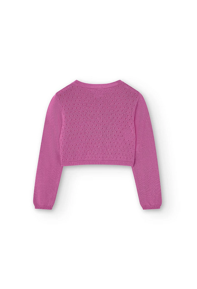Boboli giacchetta tricot per bambina e ragazza con dettaglio bottoni 726364-3805 orchidea