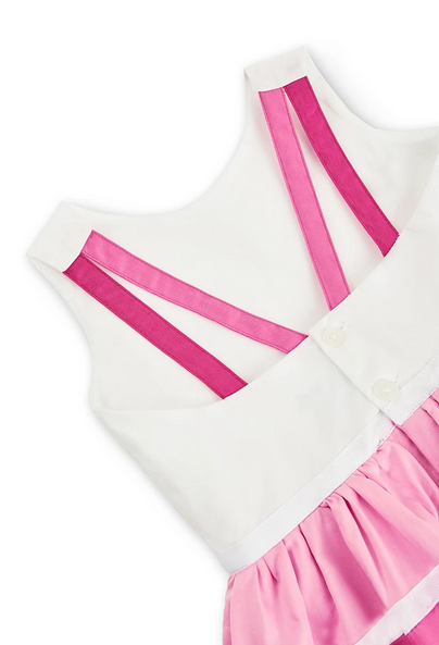Boboli Vestito senza maniche in Satin da bambina e ragazza 726409 1100 bianco