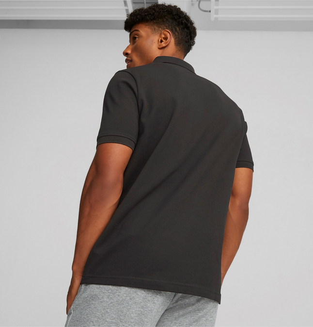 Puma Polo manica corta da uomo in cotone pique 586674-01 nero