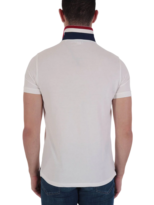 U.S. Polo Assn Polo da uomo manica corta con retrocollo a contrasto Kory 41029 65084 100 bianco