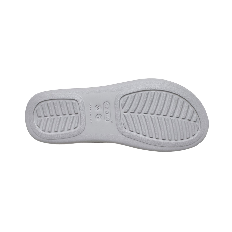 Crocs sandalo infradito con zeppa da donna Crocs Boca Sequin Wedge Flip W 207647-178 pearl white-silver
