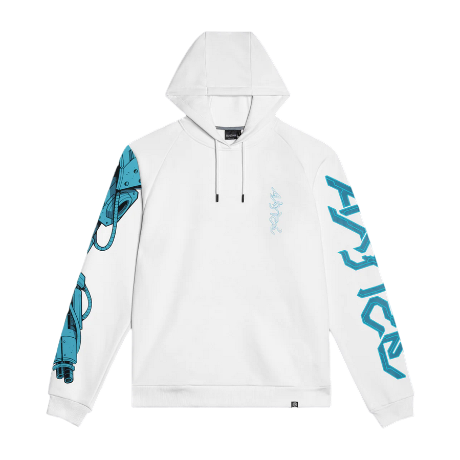 Dolly Noire Felpa da uomo con cappuccio Coniglio Ninja SW424-SC-02 bianco
