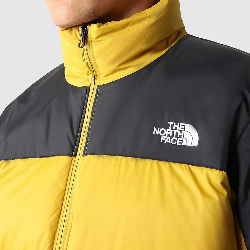 The North Face Piumino Diablo NF0A4M9J81U Mineral Gold – Piumino uomo, caldo, outdoor, antivento, nero-oro logo