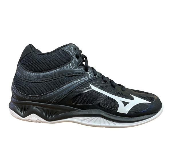 Mizuno scarpa da pallavolo alta da uomo Thunder Blade 2 Mid V1GA197550 nero bianco