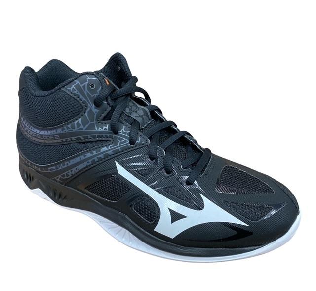 Mizuno scarpa da pallavolo alta da uomo Thunder Blade 2 Mid V1GA197550 nero bianco