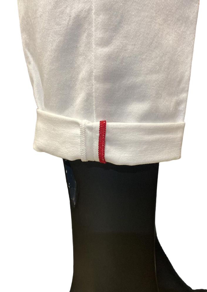 Griffai pantalone 5 tasche in bull da donna DGP3710 bianco