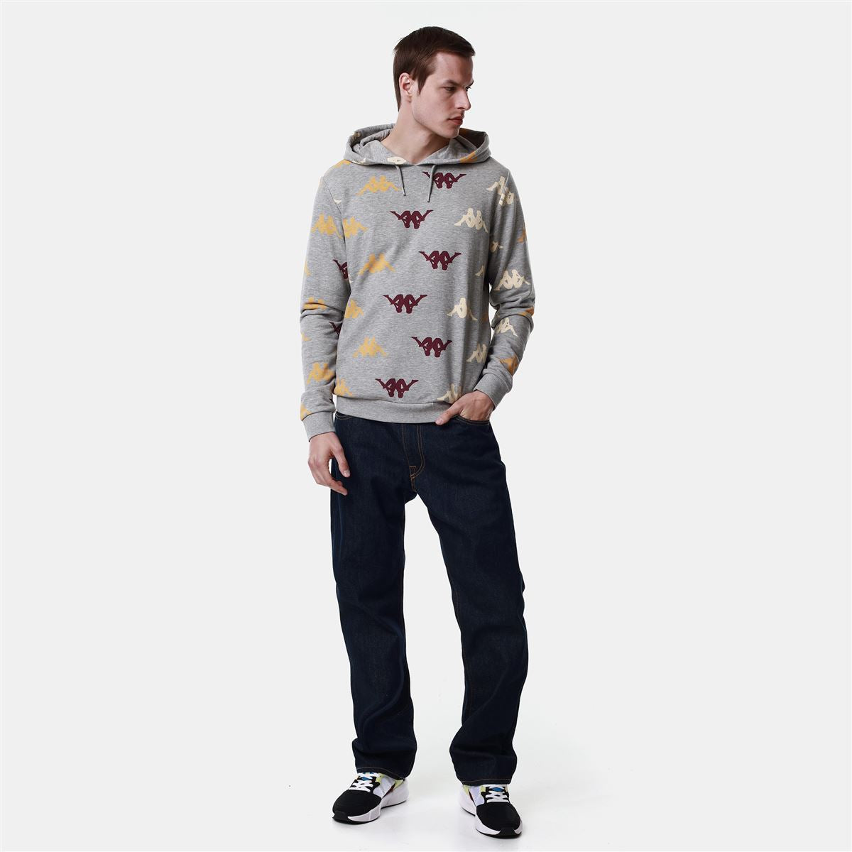 Kappa Felpa da uomo Authentic Fancy 351261W 77M grey mid melange