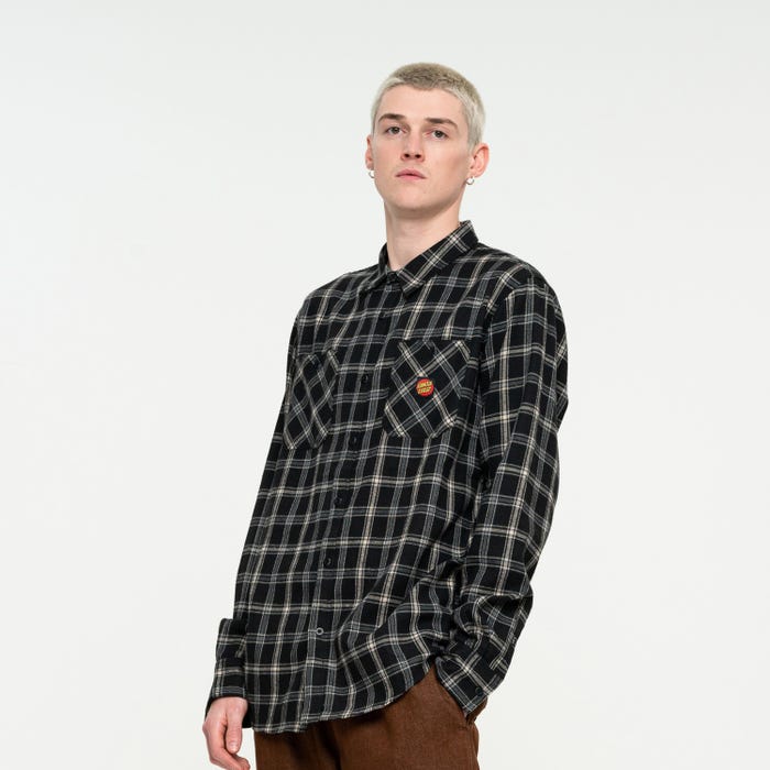 Santa Cruz Camicia manica lunga Apex black check