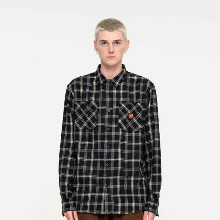 Santa Cruz Camicia manica lunga Apex black check