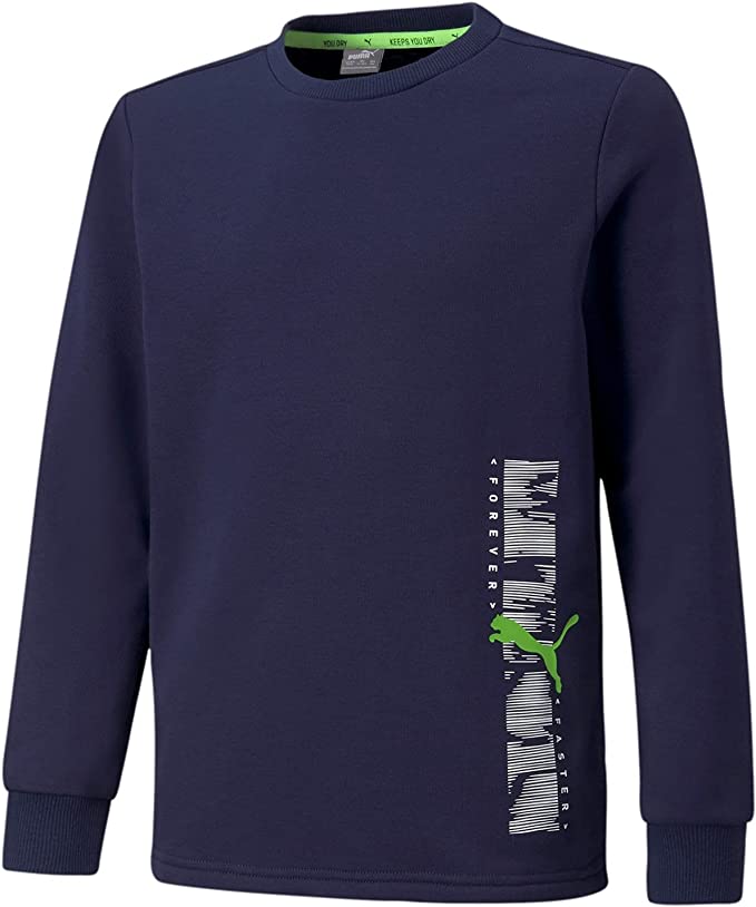 Puma Felpa girocollo da ragazzo Active Sport Crew TR B 589201 06 blu