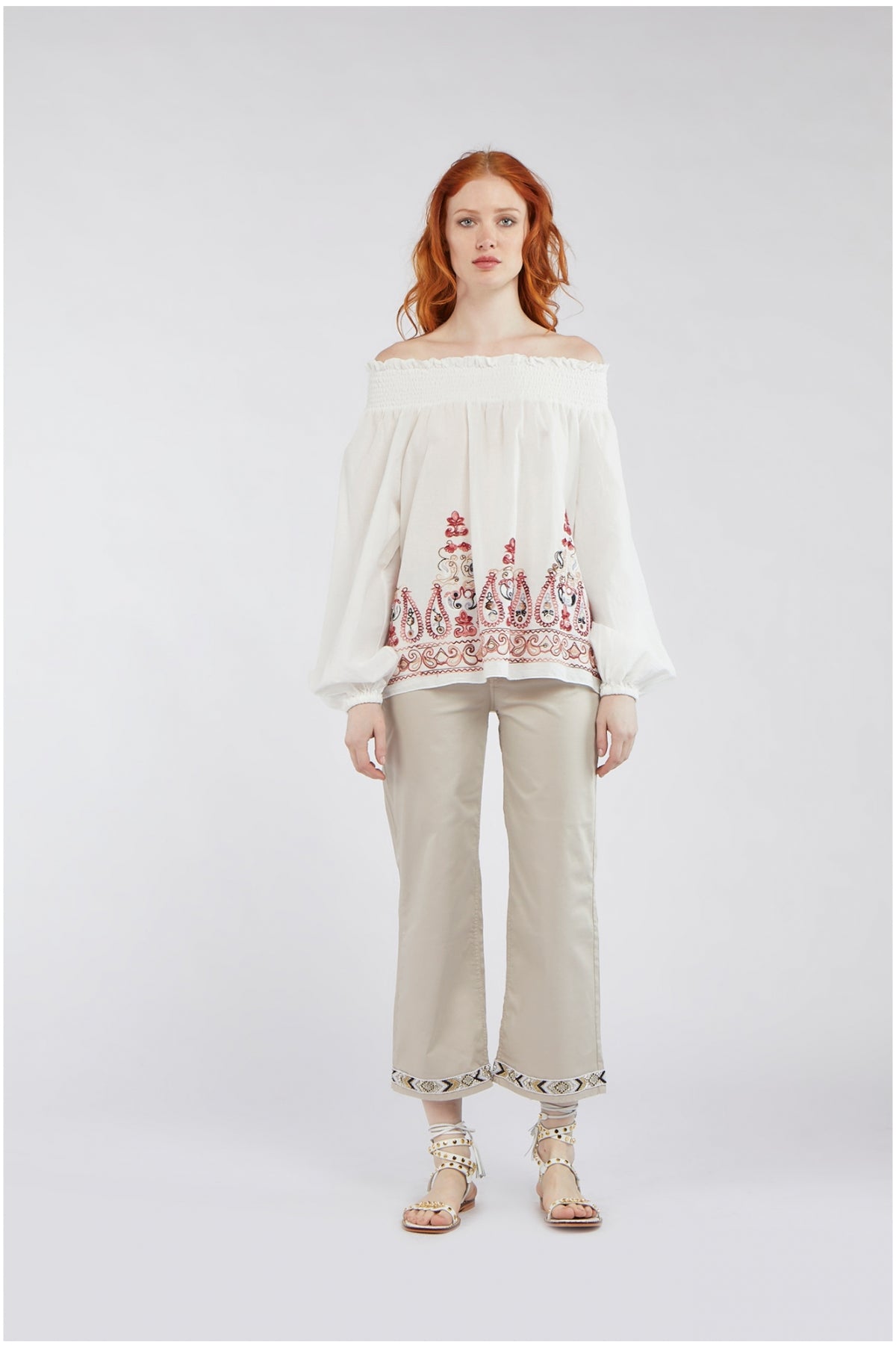CafèNoir Pantalone Culotte con Passamaniera C7JP0036 M039 orzo