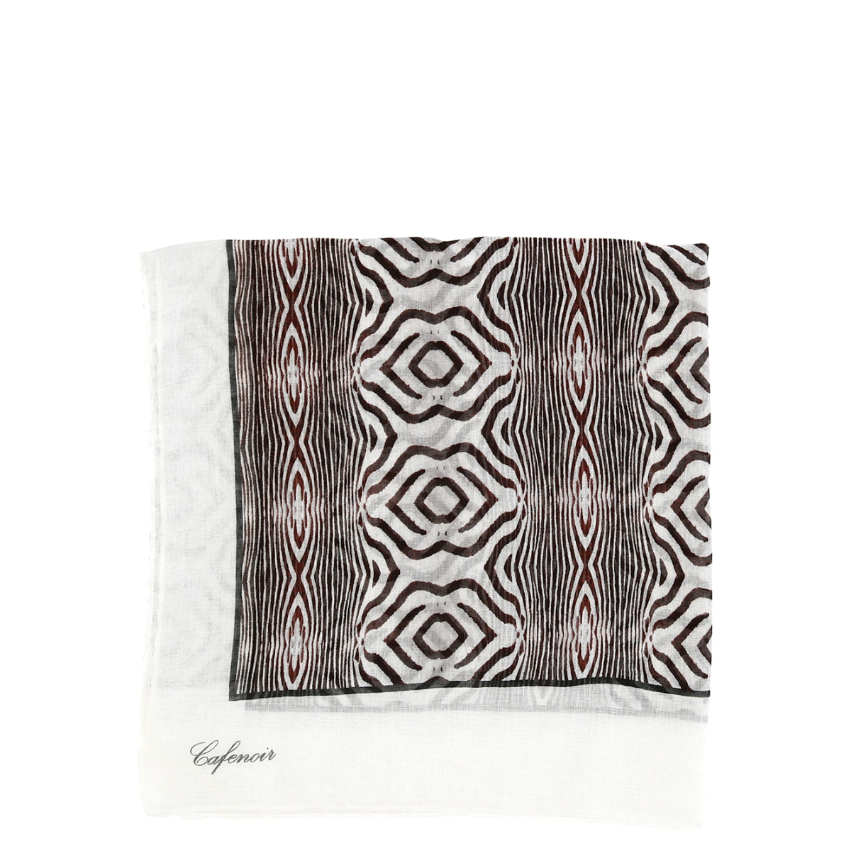 CafèNoir foulard stampa animalier in voile di poliestere C7JU0037 S036 zebra optical