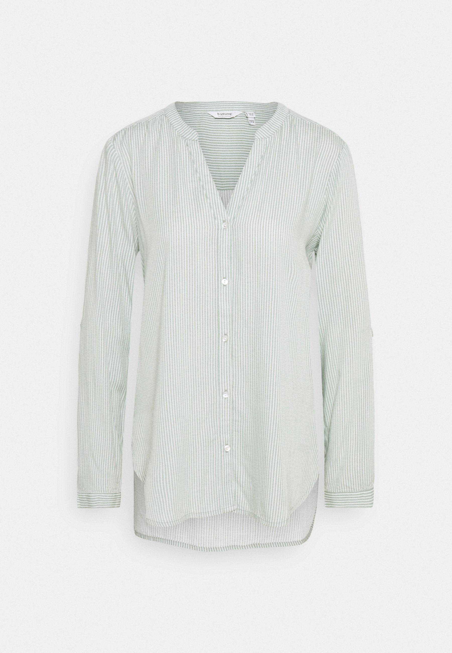b.young camicia Byfabianne Stripe 20807499 201069 frosty green mix