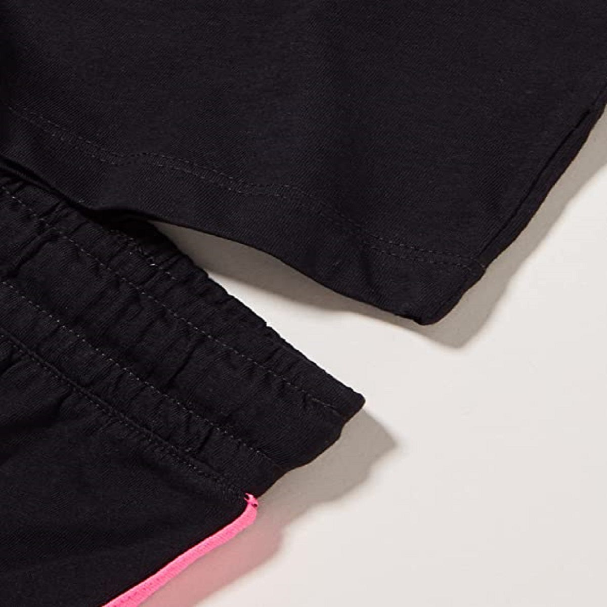 Champion Completo da bambina e ragazza Legacy Fun Club Thirt e Short 404678 KK001 NBK nero
