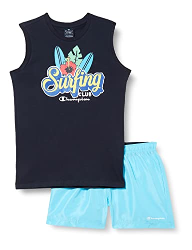 Champion Completo da ragazzi Legacy Back To The Beach Graphic canotta e costume 306393 BS501 NNY blu azzurro