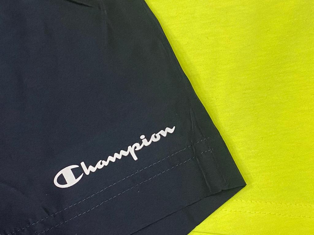 Champion Completo per bambini e ragazzi Legacy T-Shirt e Beachshorts 306392 YF002 SYFF giallo-blu