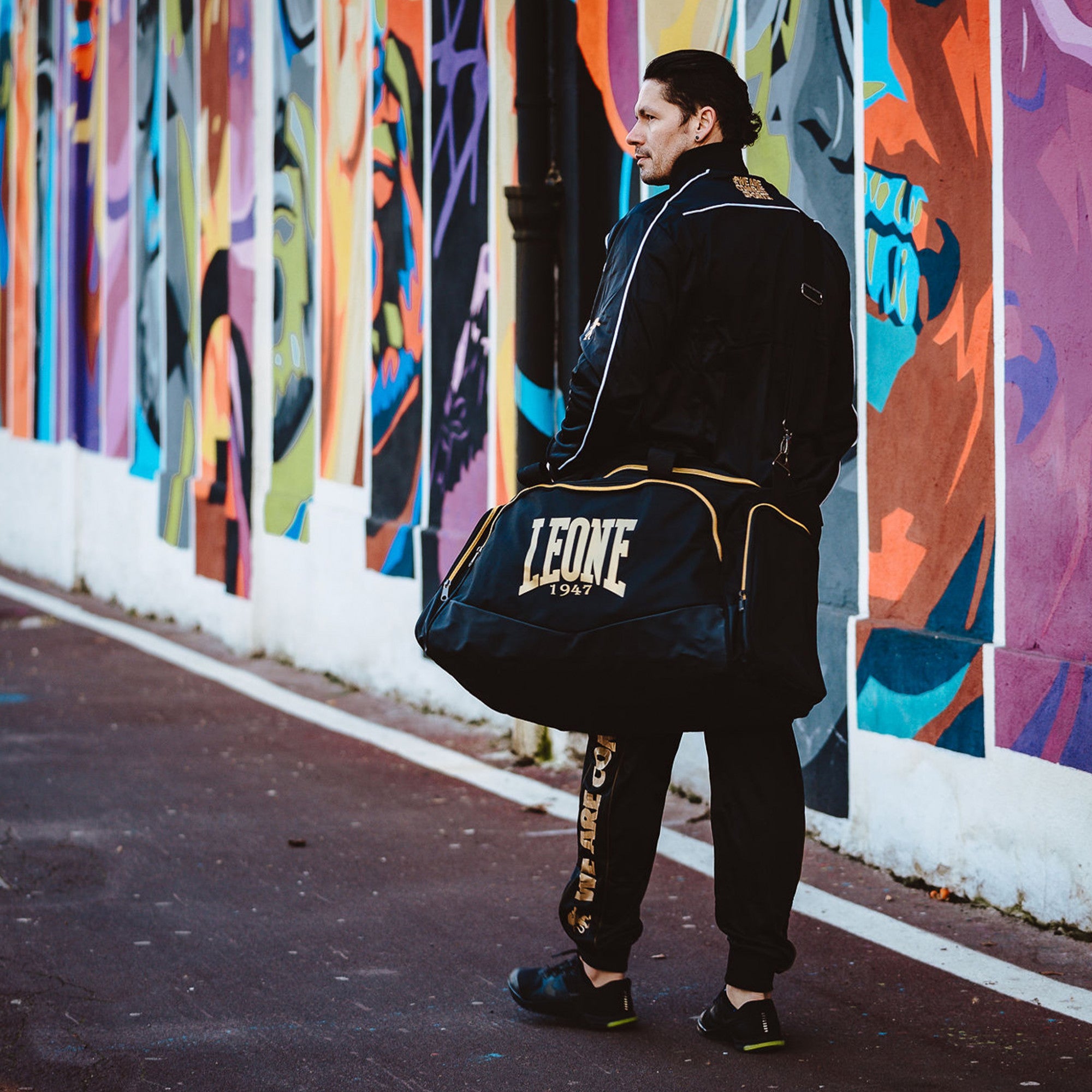 Leone Tuta sportiva da uomo Premium AB300 nero