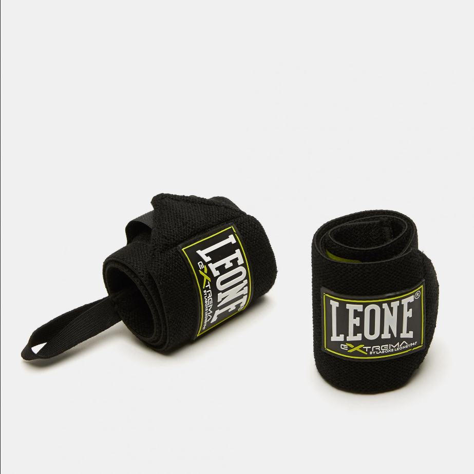 Leone polsiera per sollevamento pesi AB706 nero