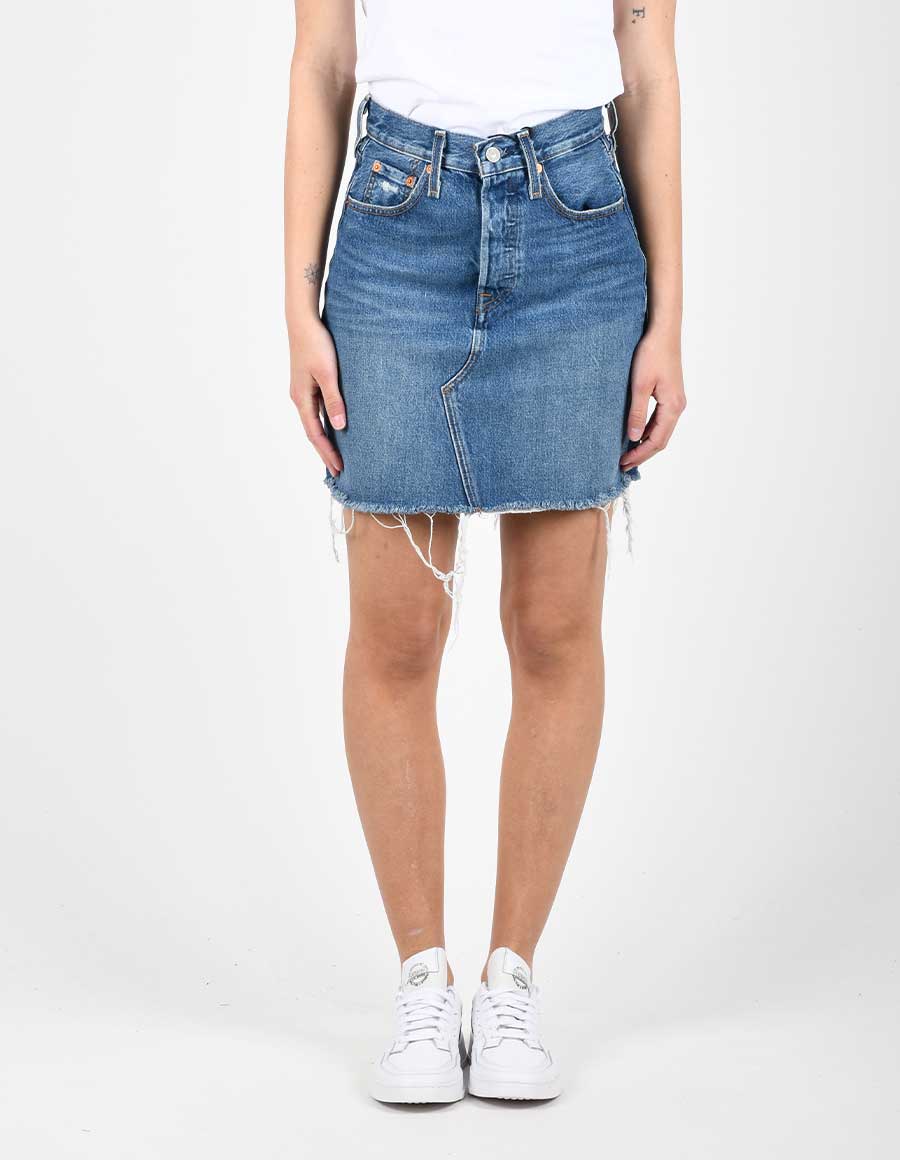 Levi's Gonna a Taglio vivo a vita alta 778820020 indaco medio