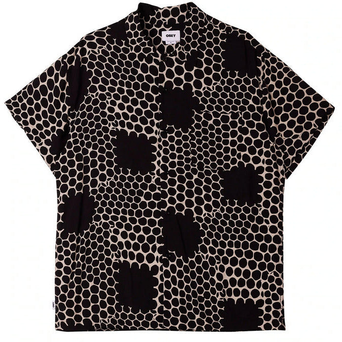 Obey Camicia manica Corta fantasia nido d'ape 181210340 black multi