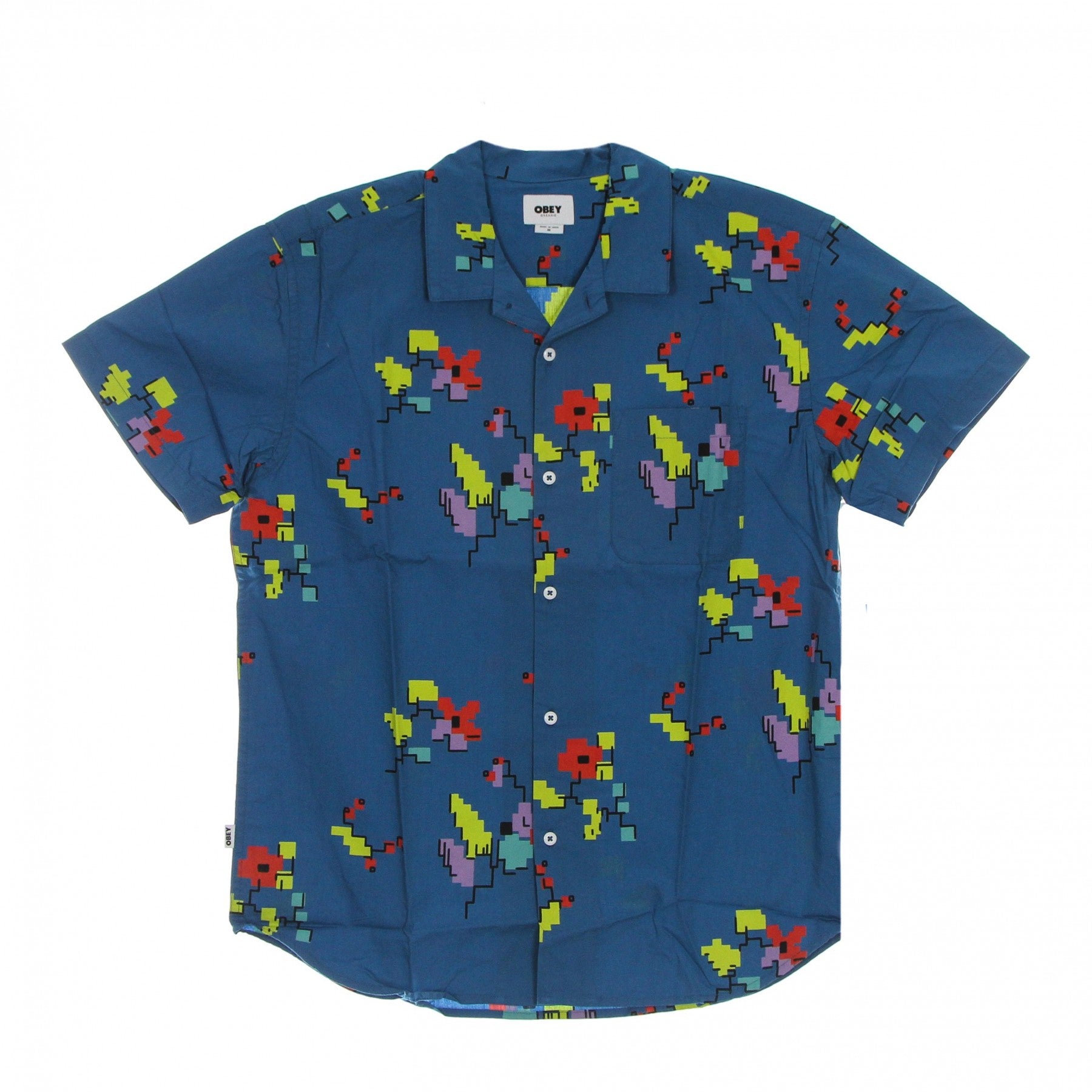 T-Shirt Uomo OBEY Classica - Cotone 100% - Colletto E Maniche A Costine