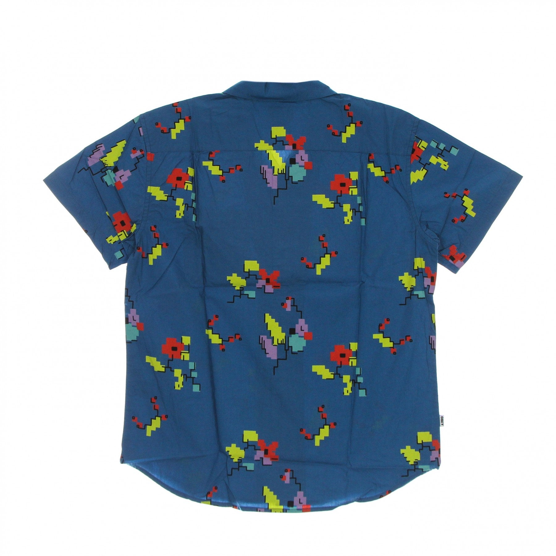 Obey Camicia Digital Woven SS 181210337 atlantic blue